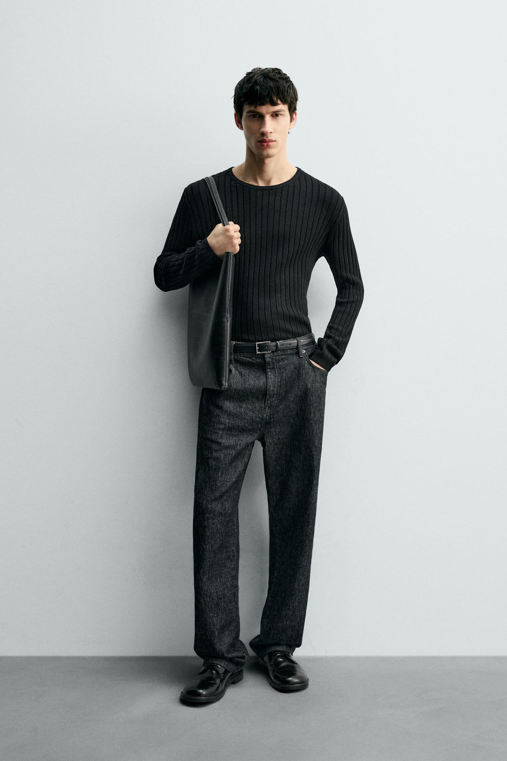 RIBBED TEXTURED JUMPER