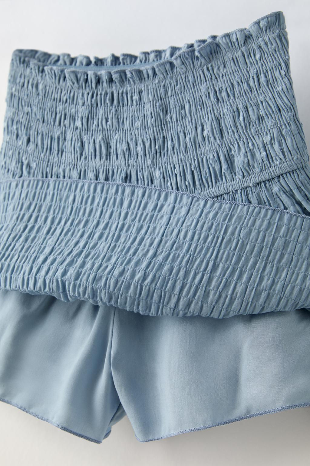 DOTTED MESH SKIRT WITH ELASTICATED DETAILS - Zara фото 3