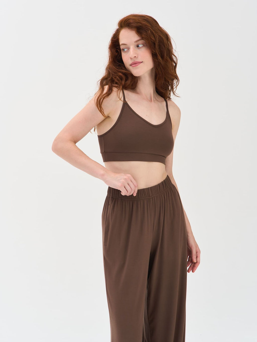 Топ на регулируемых лямках "Шоколад" женский