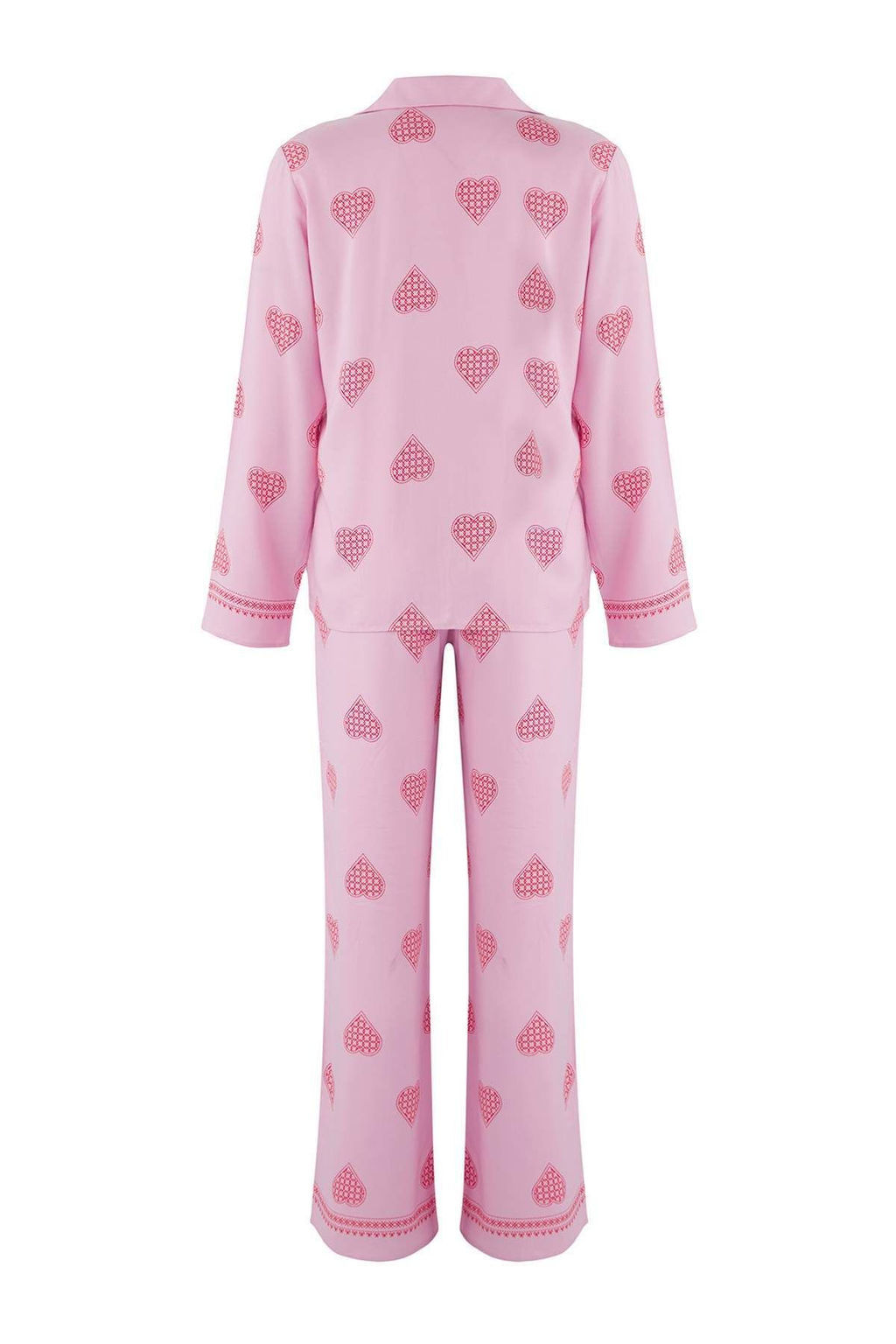 Ekru %100 Pamuklu Kapli Dokuma Pijama Tak?m? THMAW26PT00025 - Trendyolmilla фото 6