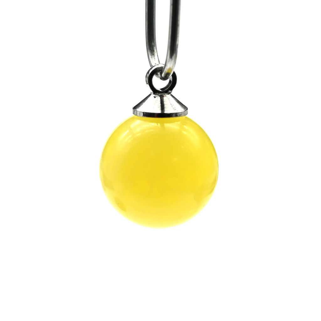 Кулон шарик из янтаря 8мм цв.молочный - Радуга камня фото 2