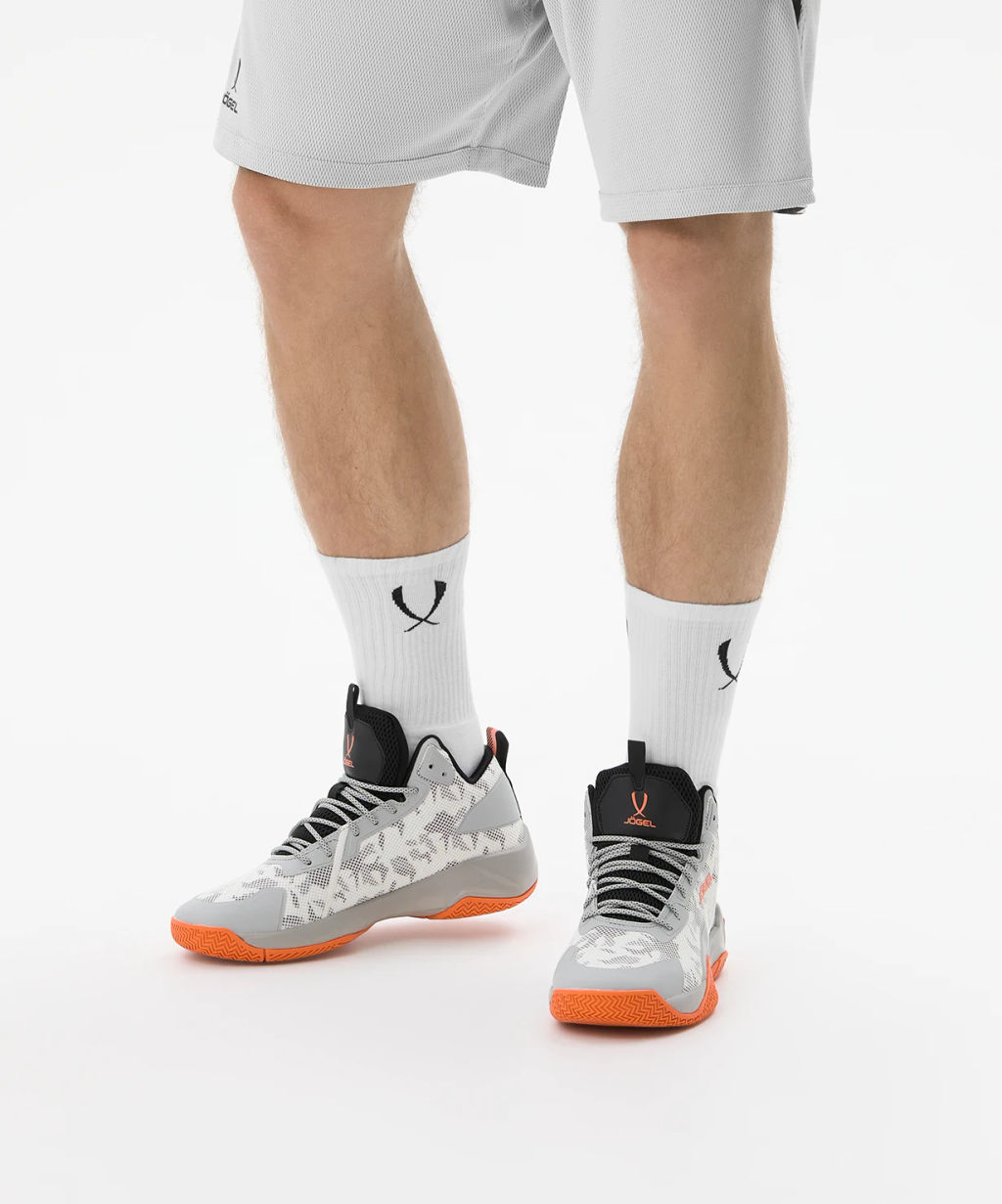 Кроссовки баскетбольные JOGEL Playmaker, серый/оранжевый  фото 13