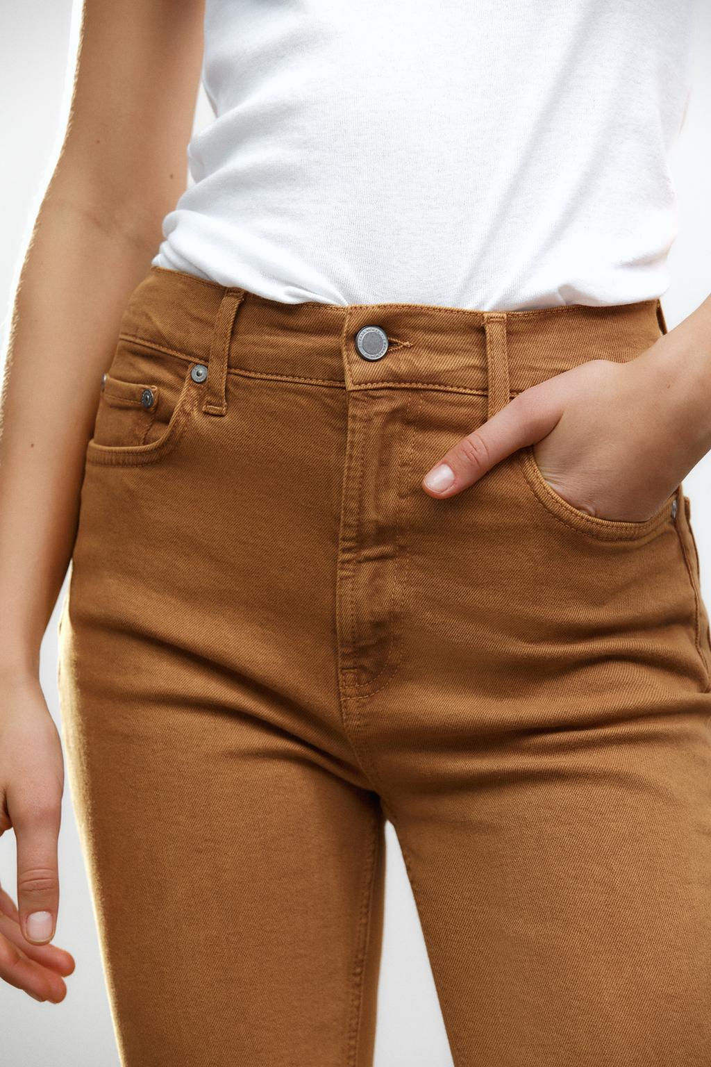 ZW COLLECTION HIGH-WAIST BOOTCUT CROPPED JEANS - Zara фото 5