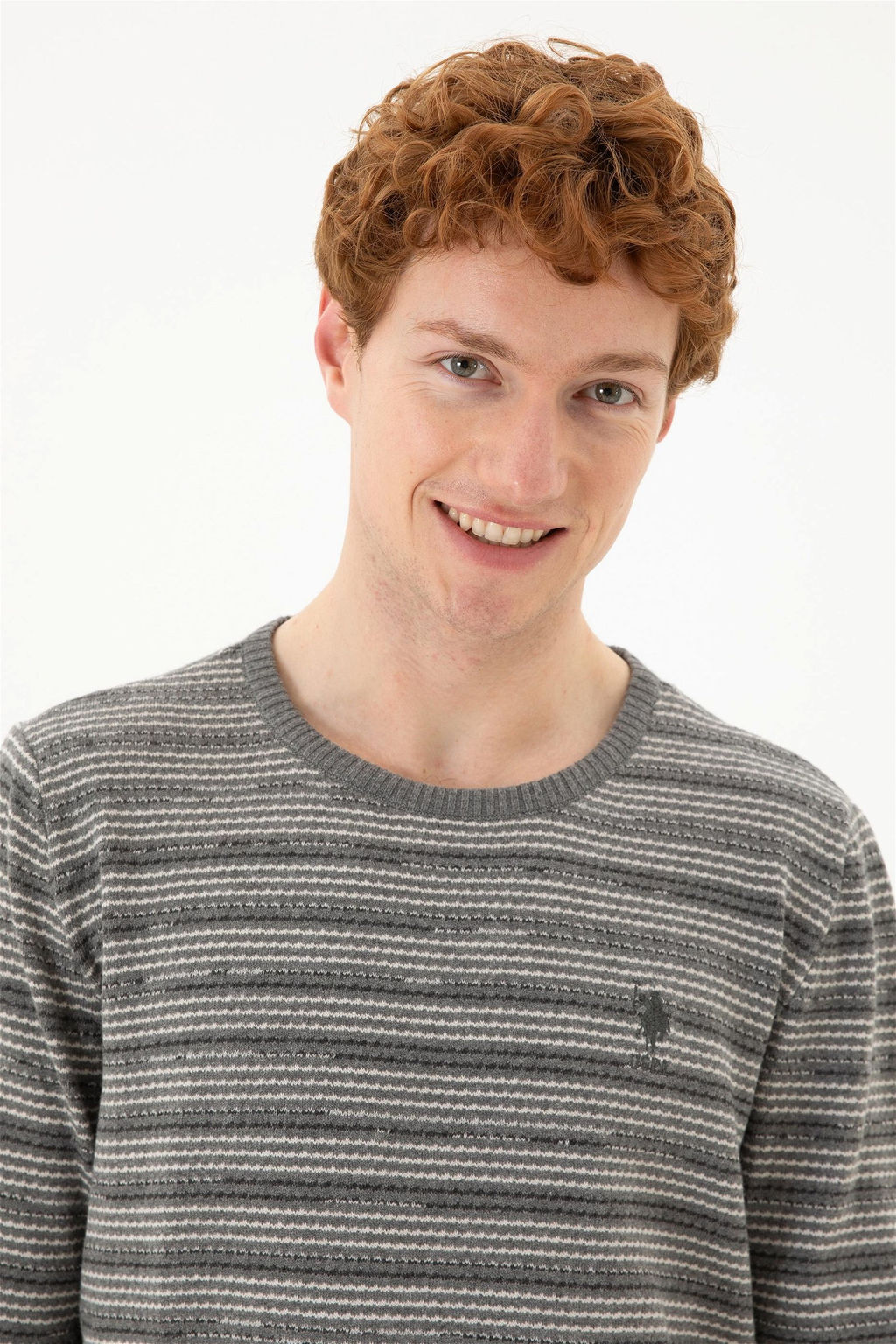 Мужской серый меланжевый свитер - U.s. polo assn фото 2