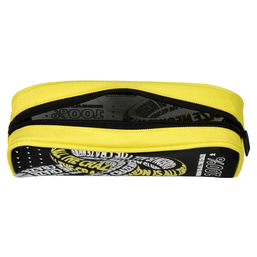 Пенал школьный Феникс+, арт.61934/ 25 НЕОНОВЫЙ ЖЕЛТЫЙ (без наполнения, 20х9х6 см, нейлон, молния, шелкография, ПЭТ-пакет).