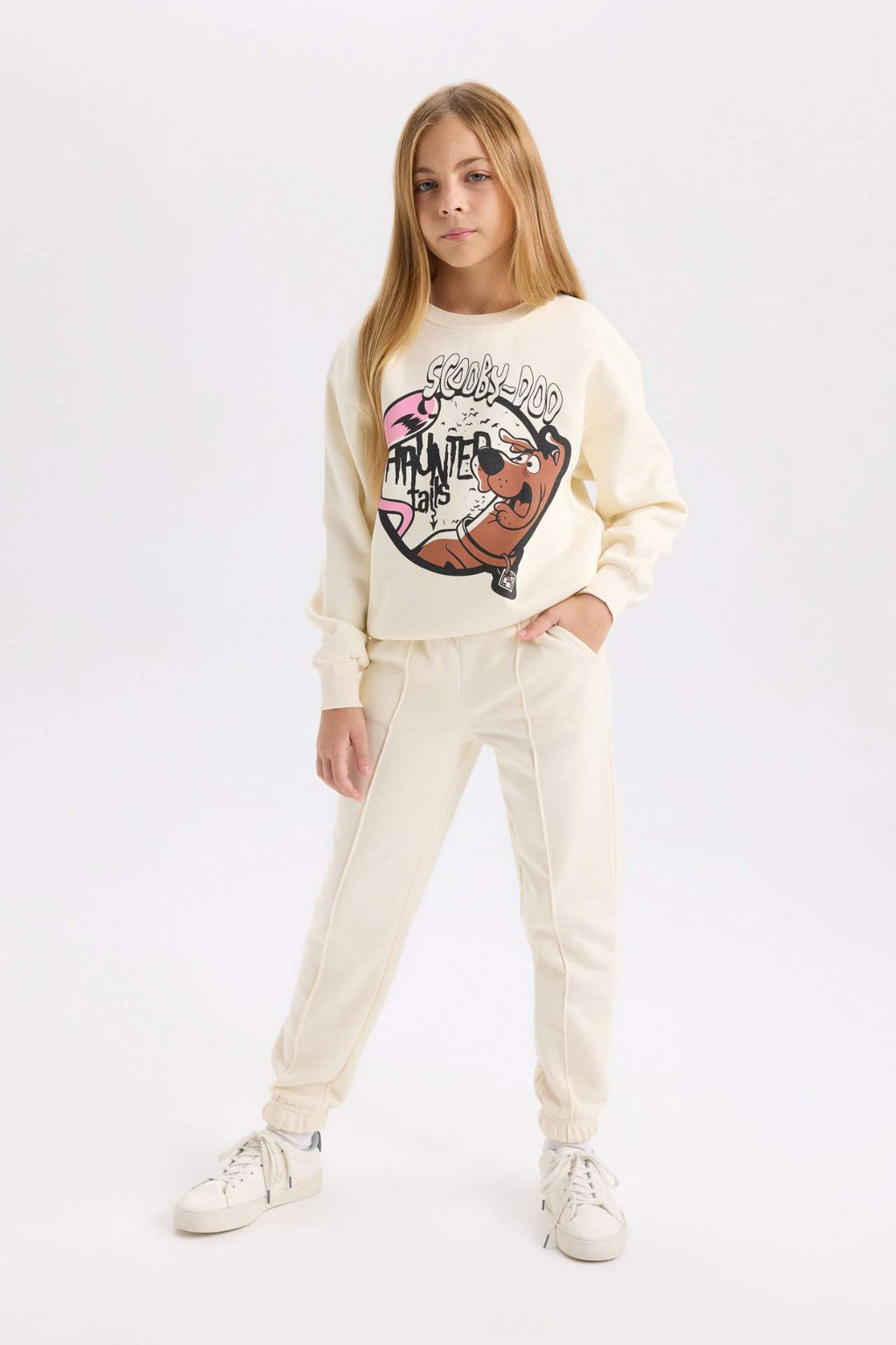 K?z Cocuk Beli Pacas? Lastikli Basic Duz Jogger Esofman Alt? - Defacto фото 2