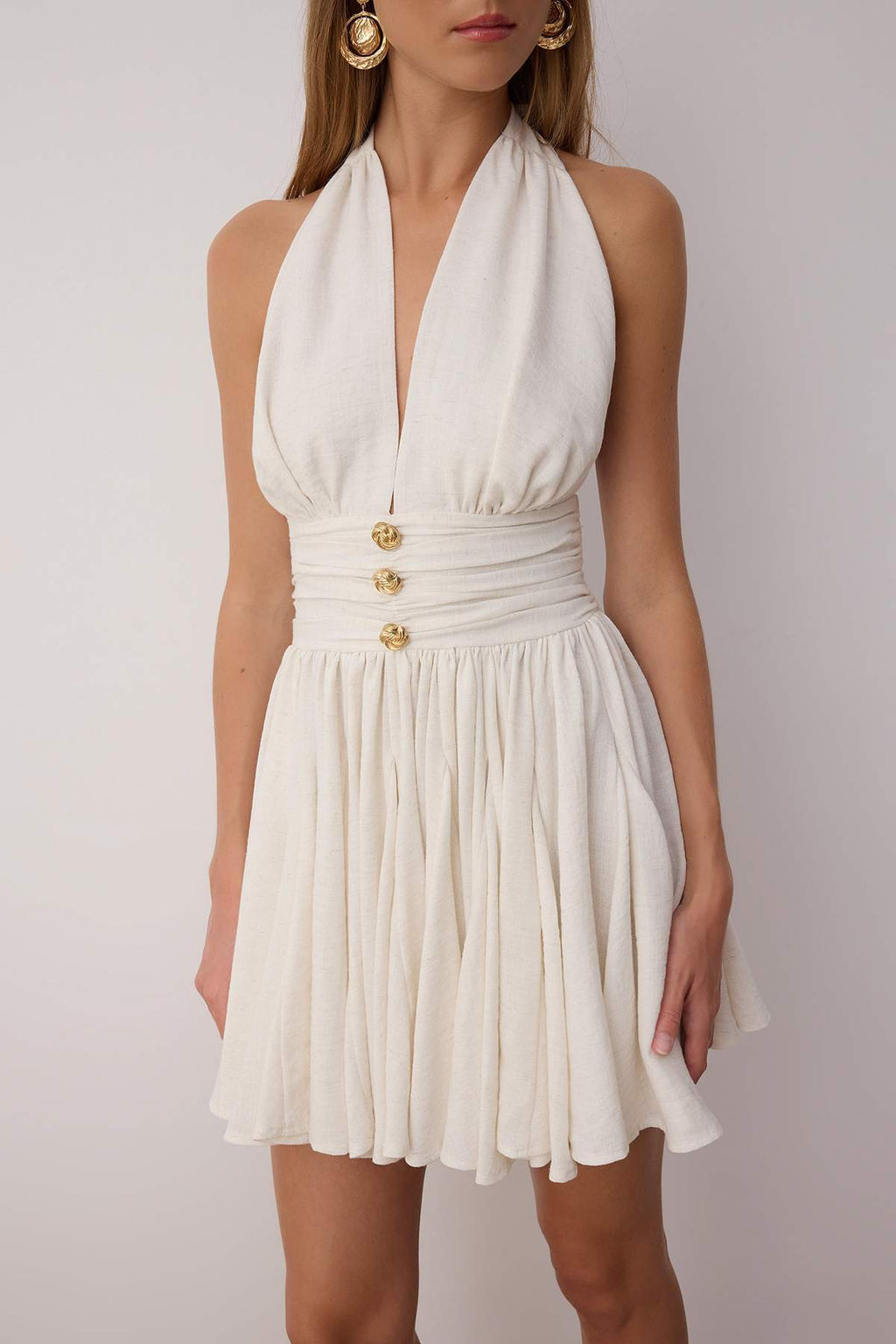 Mavi Belden Ac?lan/Skater Dusme Detayl? Sifon K?sa/Mini Elbise TPRSS25EL00319 - Trendyolmilla фото 23