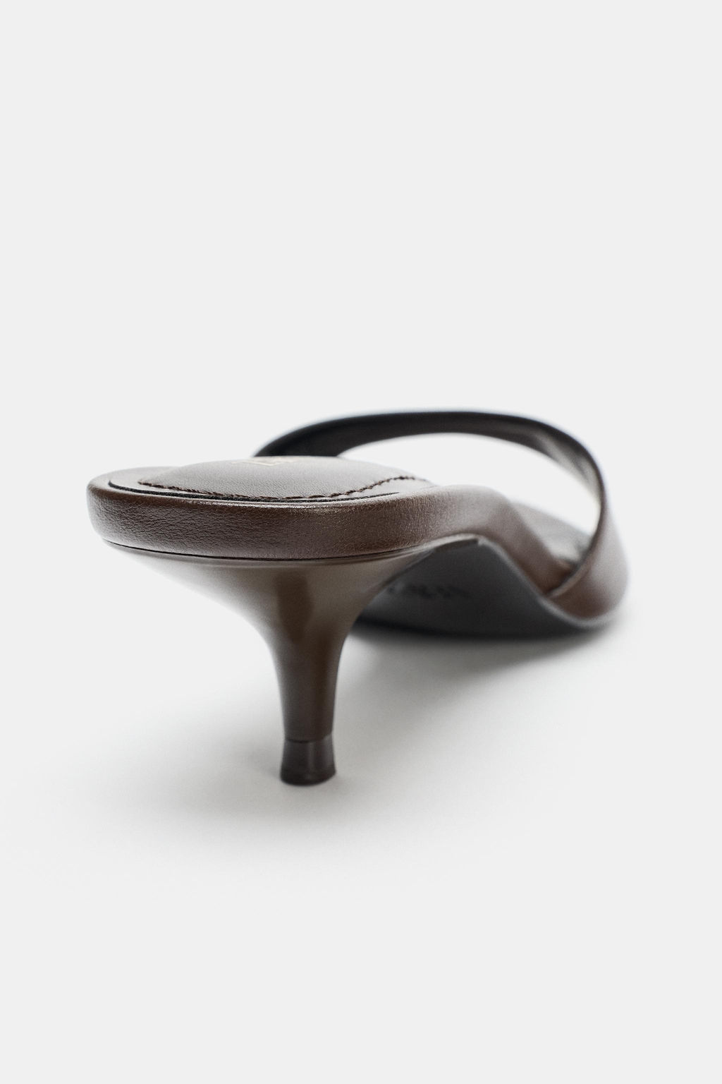 SANDALIA TAC?N BAJO / Marr?n - Zara фото 5