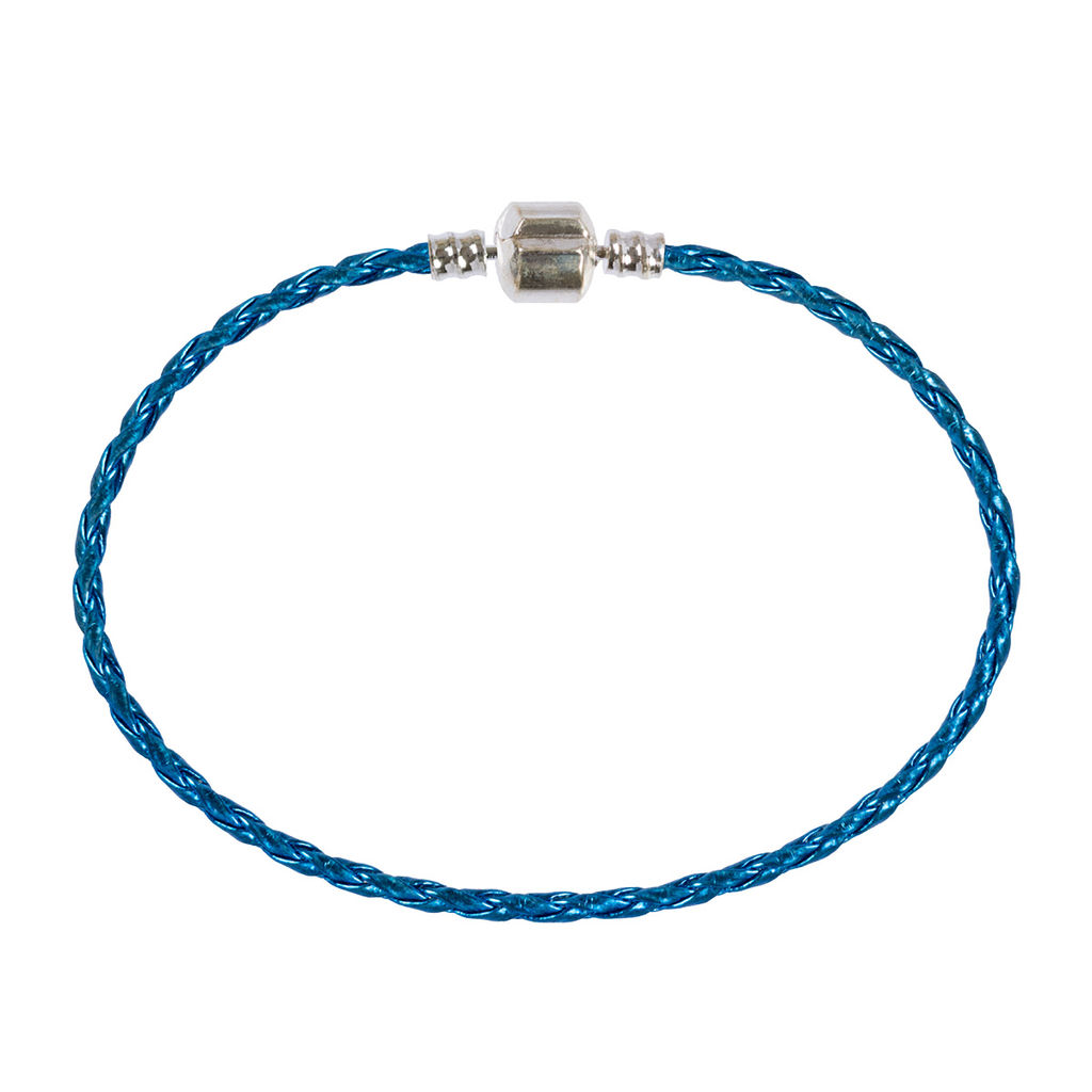 Zlatka Браслет плетеный RBL-01 21 см 5 шт СК/Распродажа №13 т.синий металлик