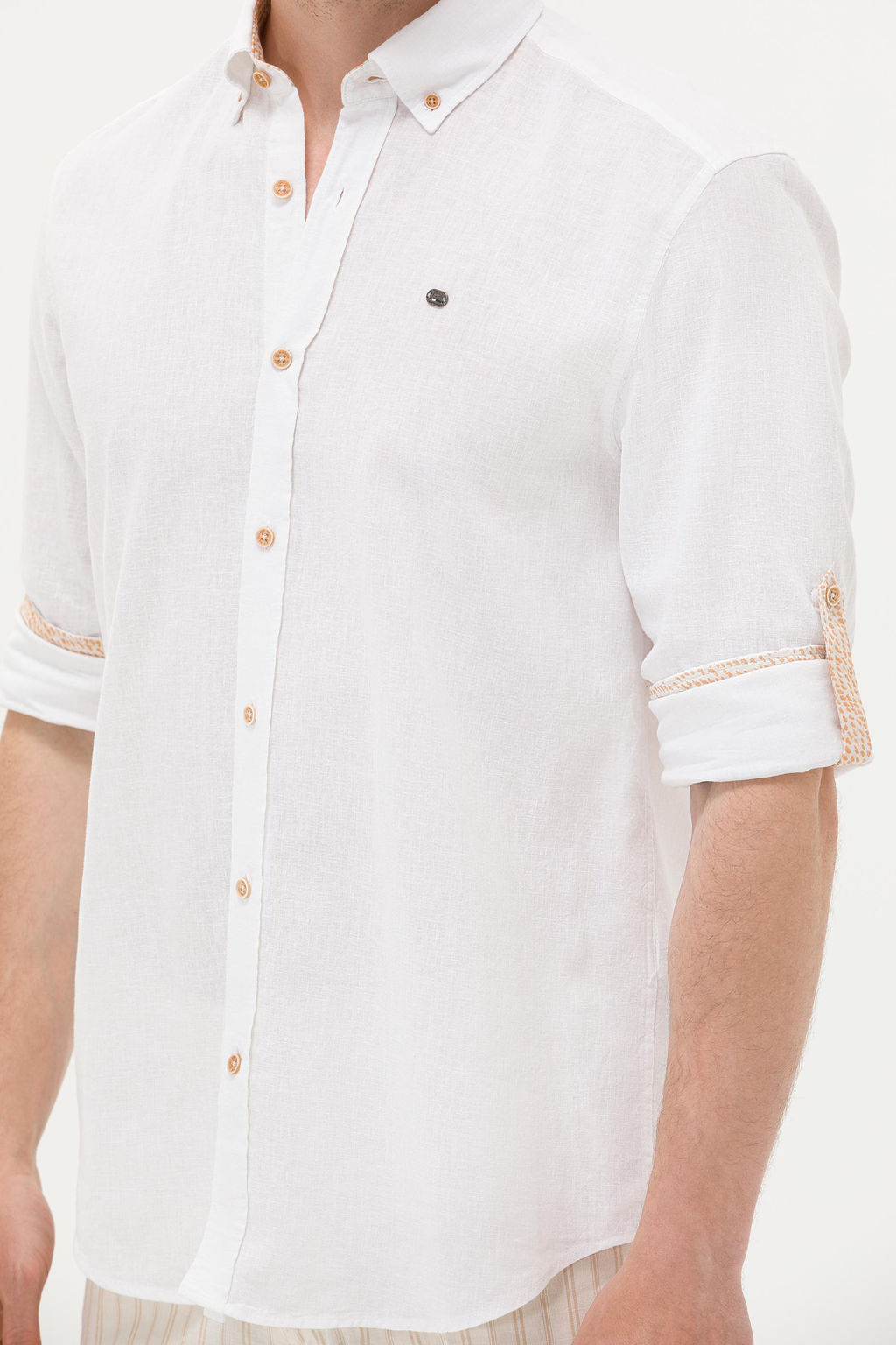 U. S. Polo Assn Мужская рубашка светло-коричневого цвета с длинным рукавом Неожиданная скидка в корзине - U.s. polo assn фото 14