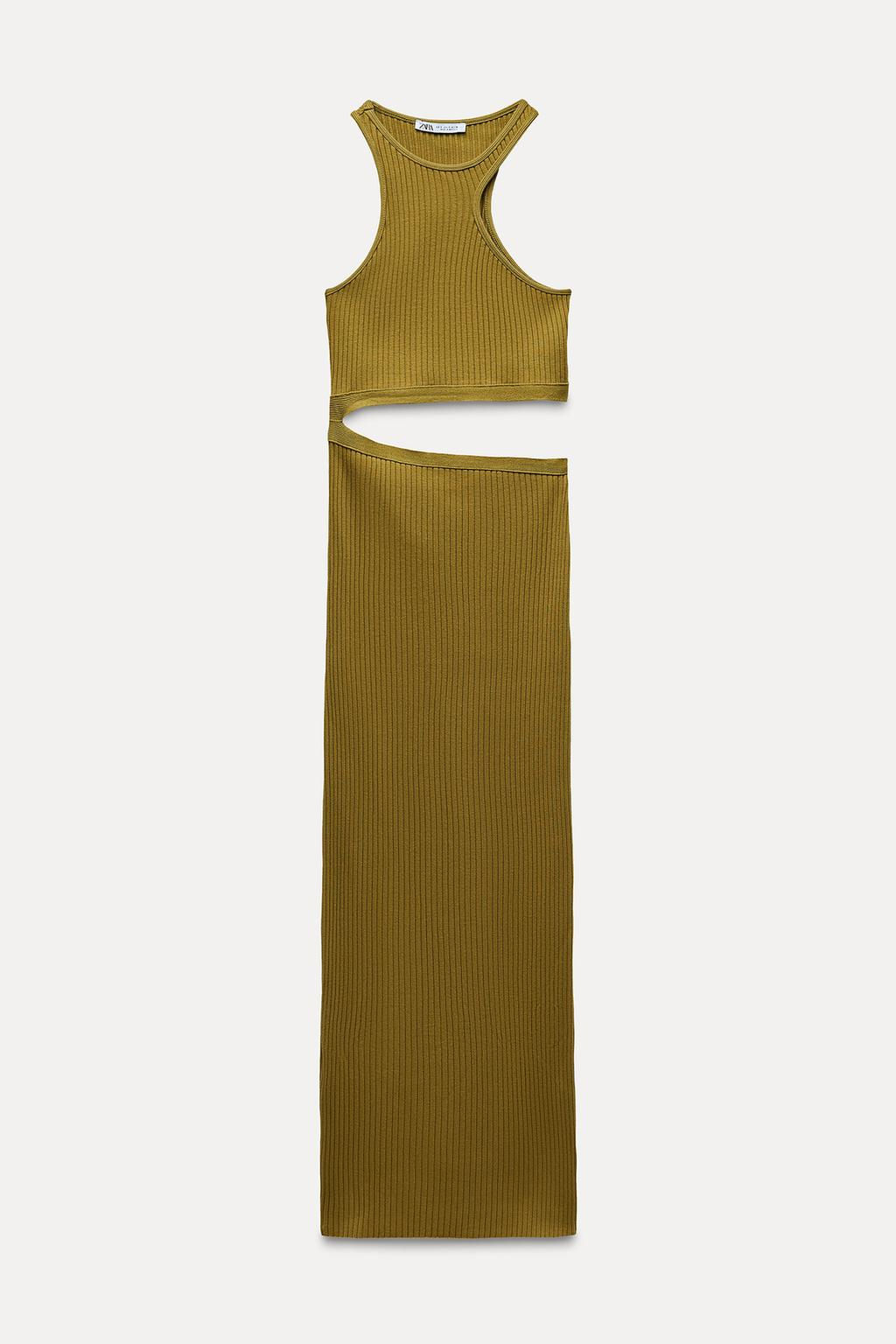 CUT-OUT RIBBED DRESS