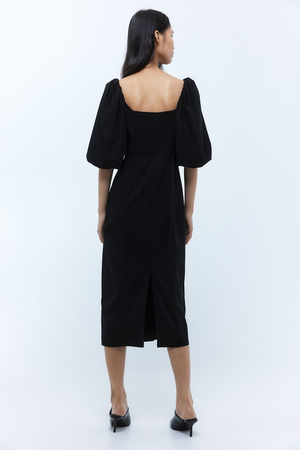 Vestido con mangas globo - H&m фото 3