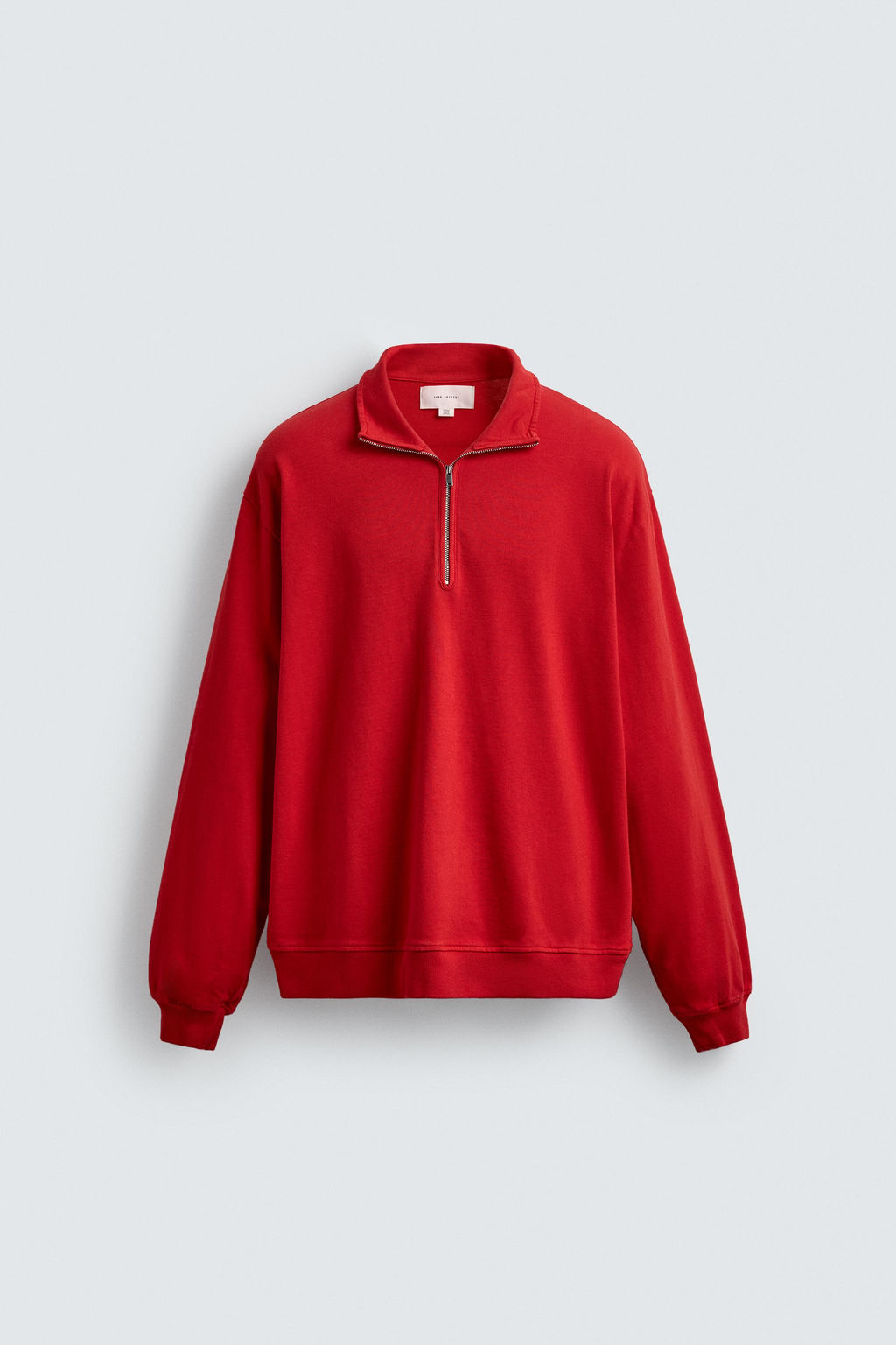 WASHED QUARTER-ZIP SWEATSHIRT