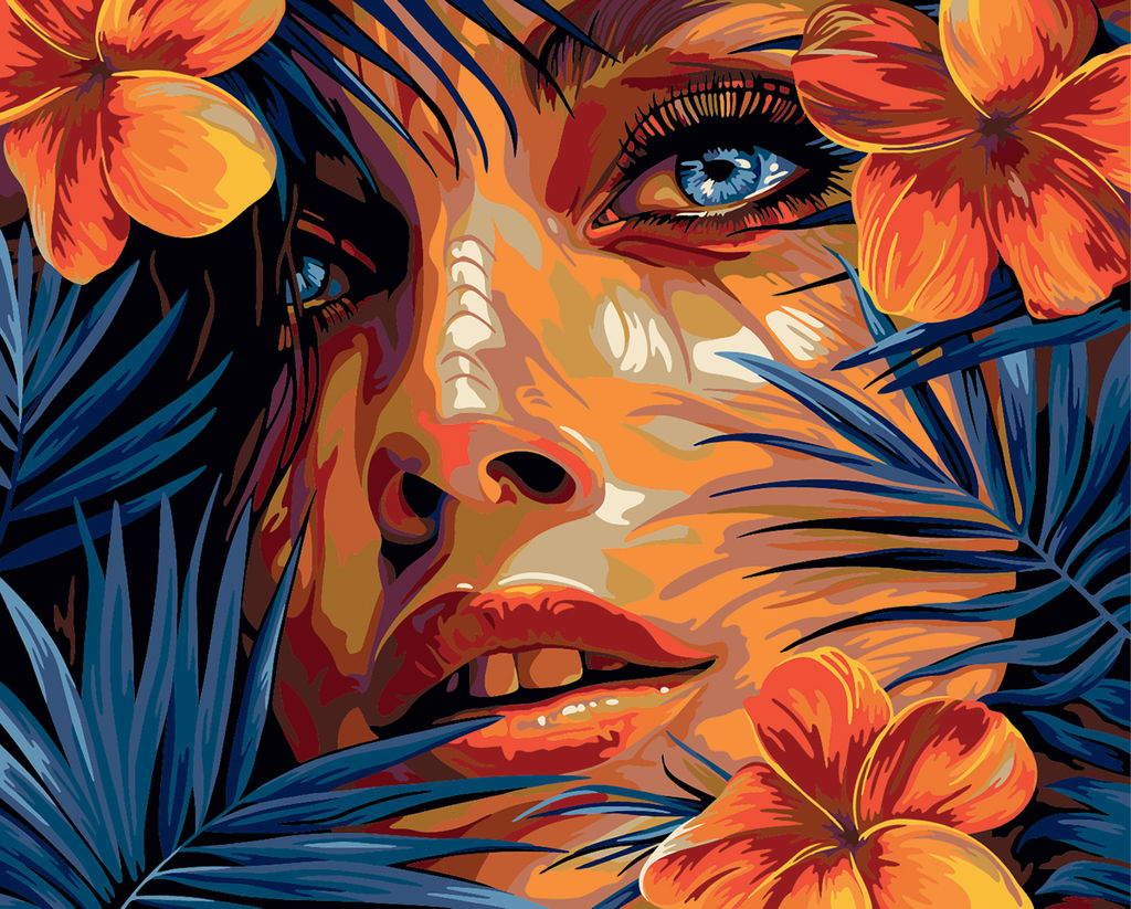 ФРЕЯ PNB/PL-355 Набор для раскрашивания по номерам 50 х 40 см Тропический зной