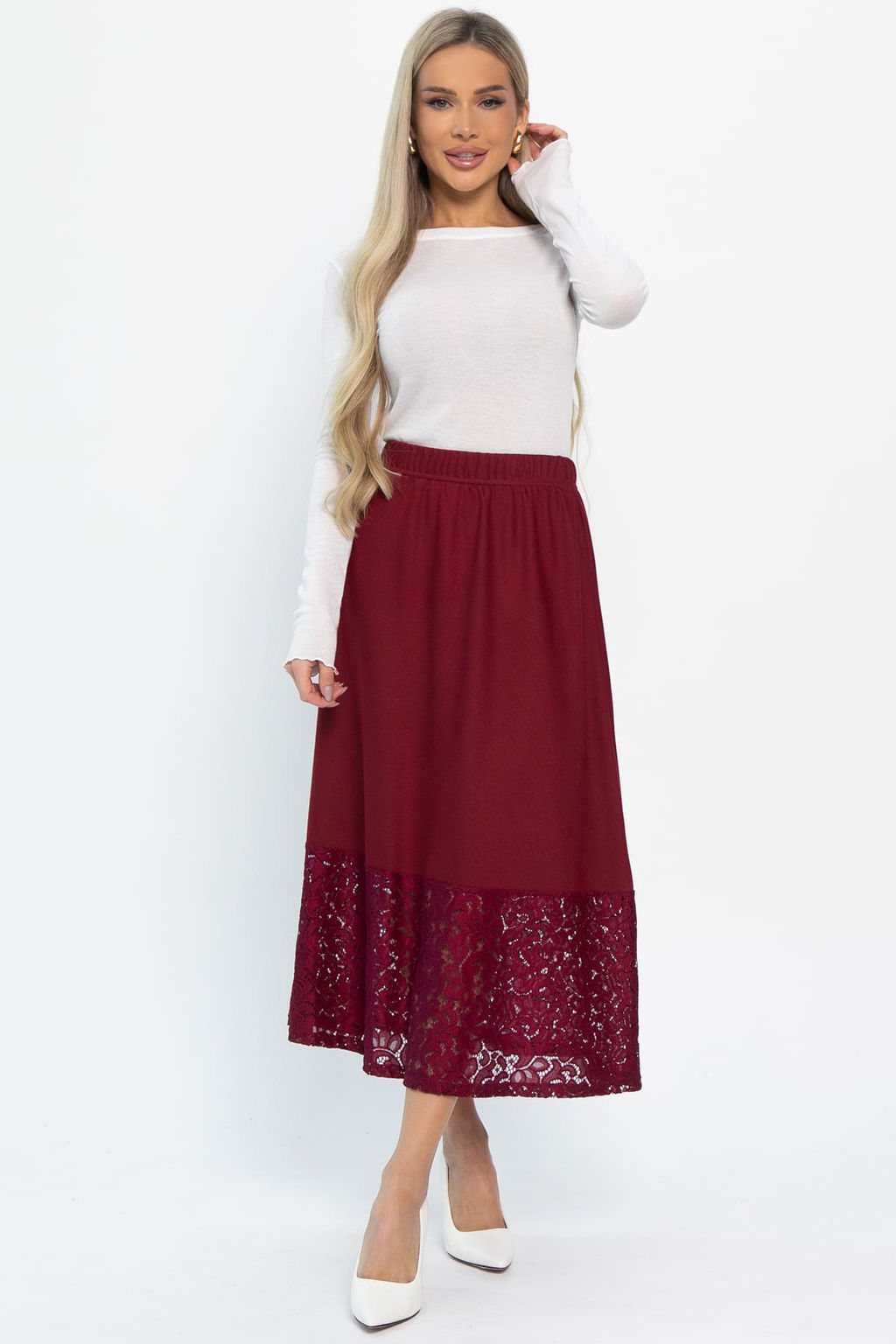 Юбка с кружевом Элегия - Lt collection фото 12