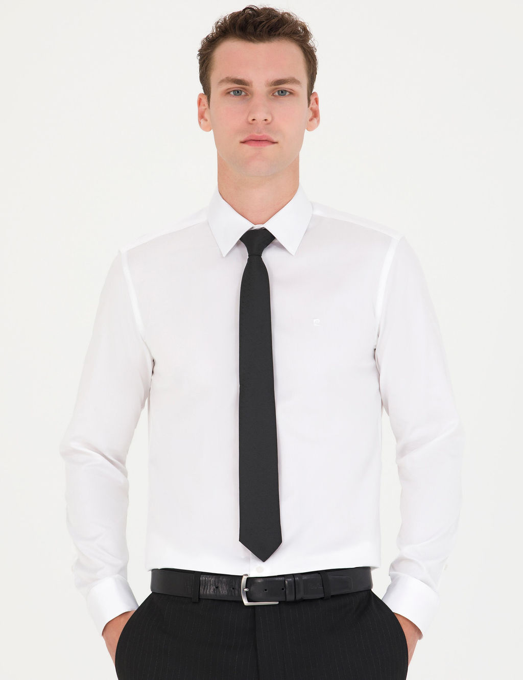 Beyaz Slim Fit Uzun Kollu Basic G_mlek - Pierre cardin фото 10