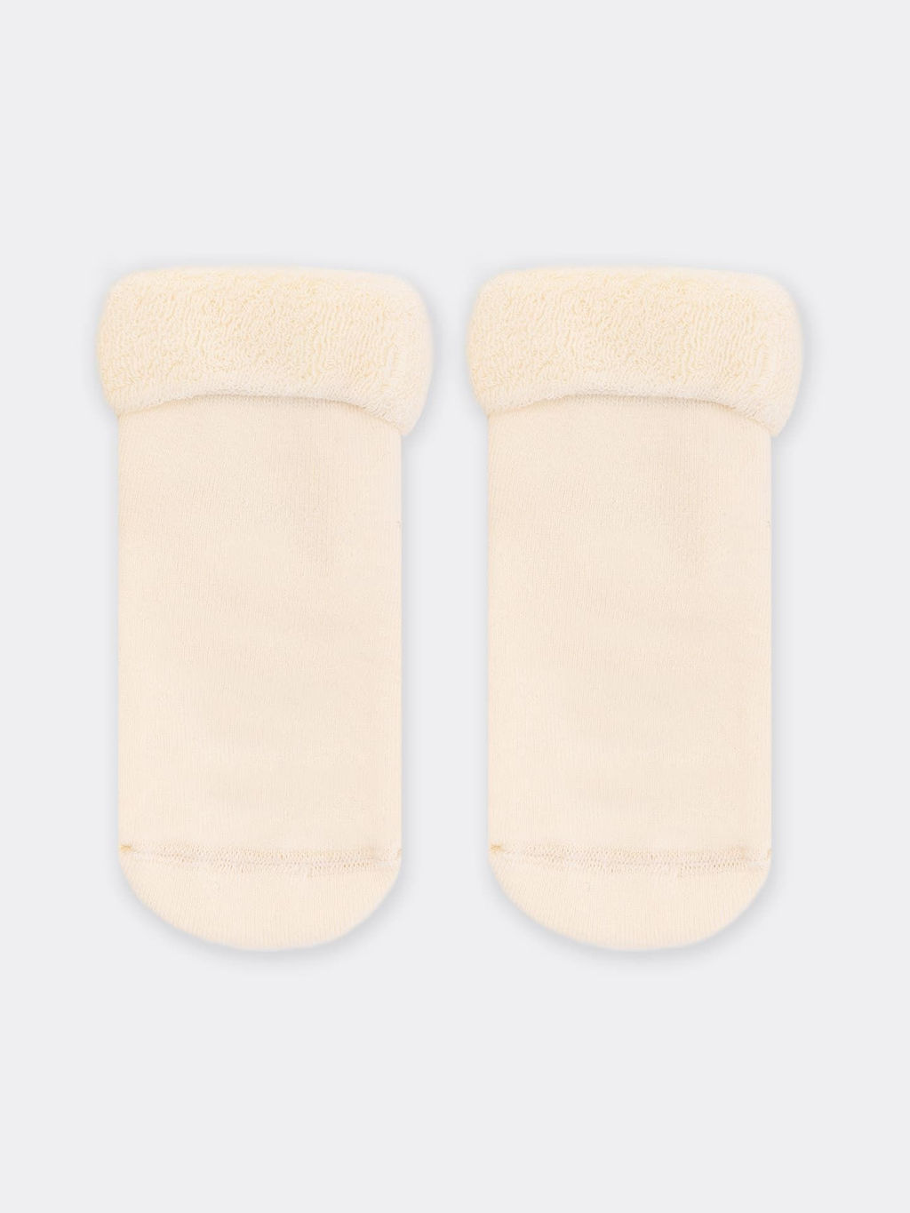 Цена за 5 пар! Теплые детские носки кремового цвета - Mark formelle фото 3