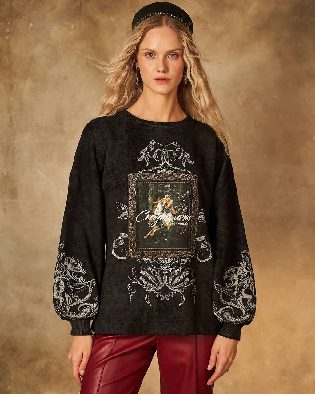 Свитшот из футера варёнка с принтом Сказка SFS001