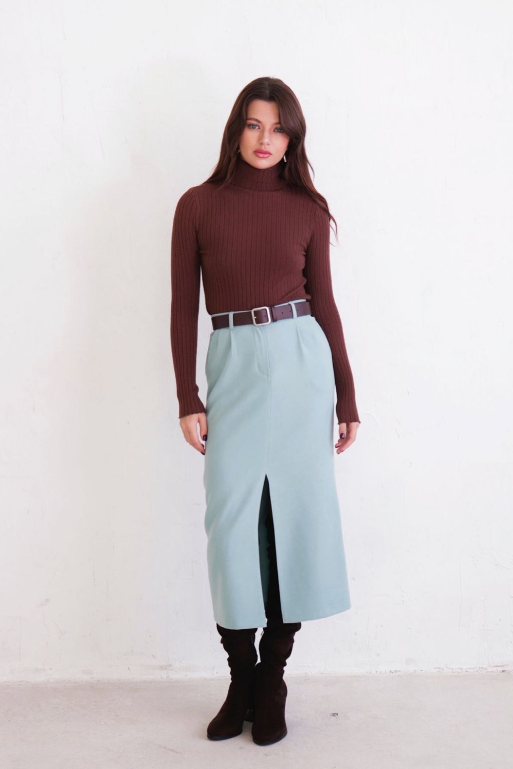 Юбка миди-макси с разрезом спереди - Martichelli фото 61