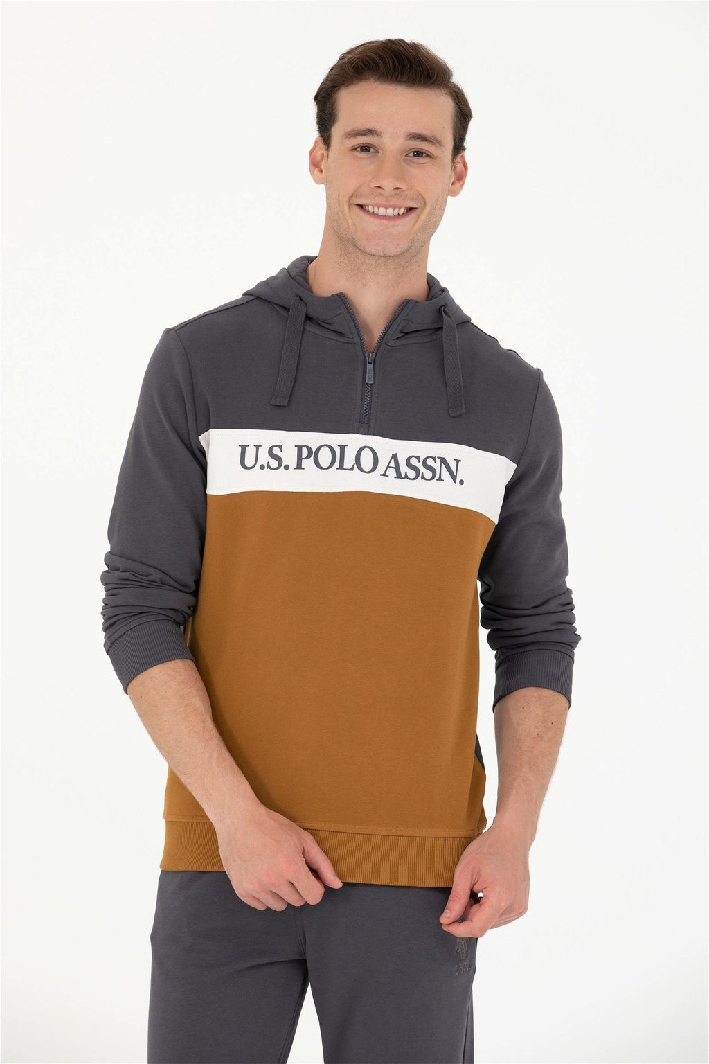 U. S. Polo Assn Мужской свитшот антрацитового цвета