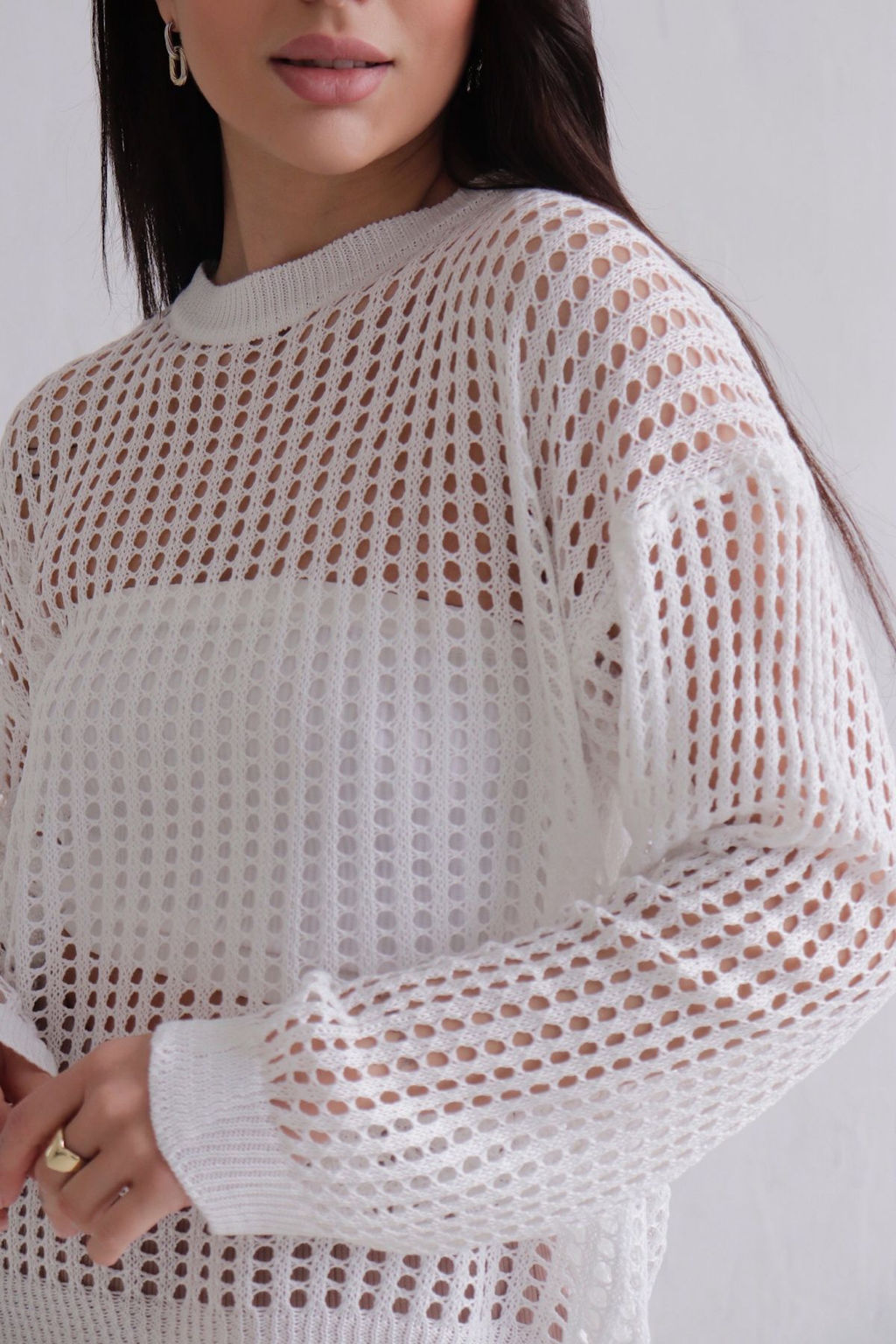 Martichelli Джемпер-сеть белый фото 18