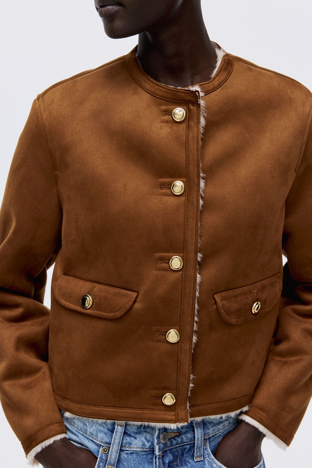 Chaqueta con forro de peluche - H&m фото 5
