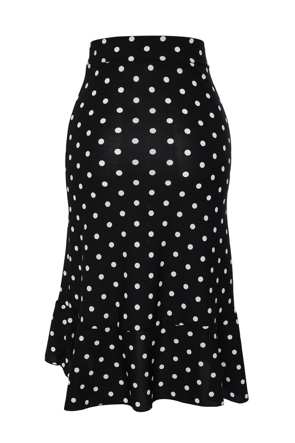 TRENDYOLMILLA Siyah Puantiyeli F?rf?rl? Y?rtmacl? Esnek Midi Orme Etek TWOSS24ET00261 фото 8