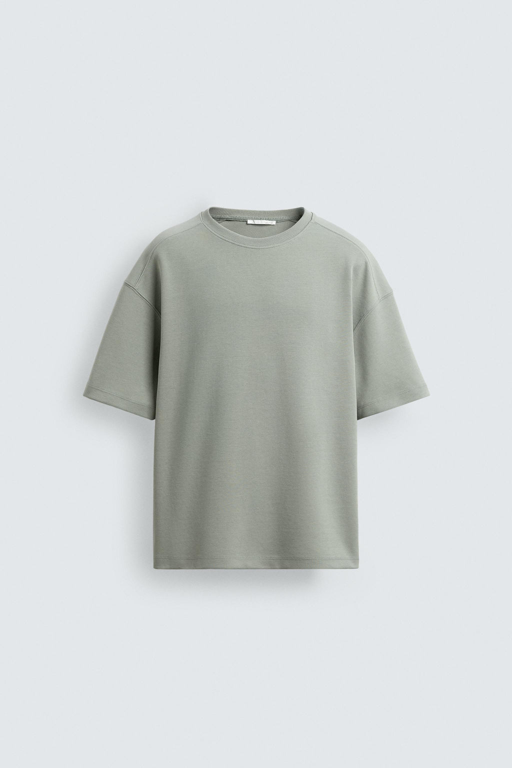 SUDADERA RELAXED FIT INTERLOCK / verde lavado - Zara фото 7