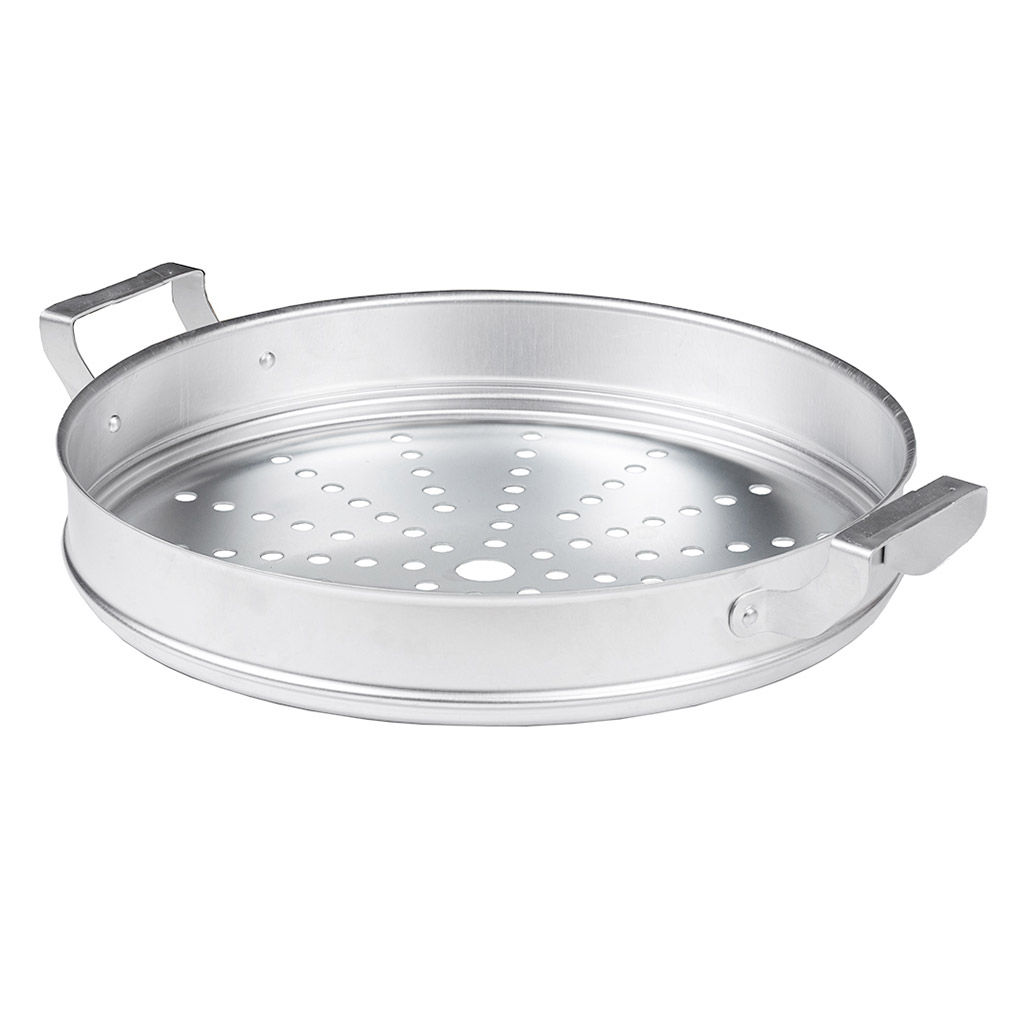 Манты-казан (мантоварка) алюминиевая 13л, д34см, h40см, s1,2-1,75мм, 4 сетки, с фланцем, матовый, металлическая крышка (Россия) - Домашняя мода фото 4