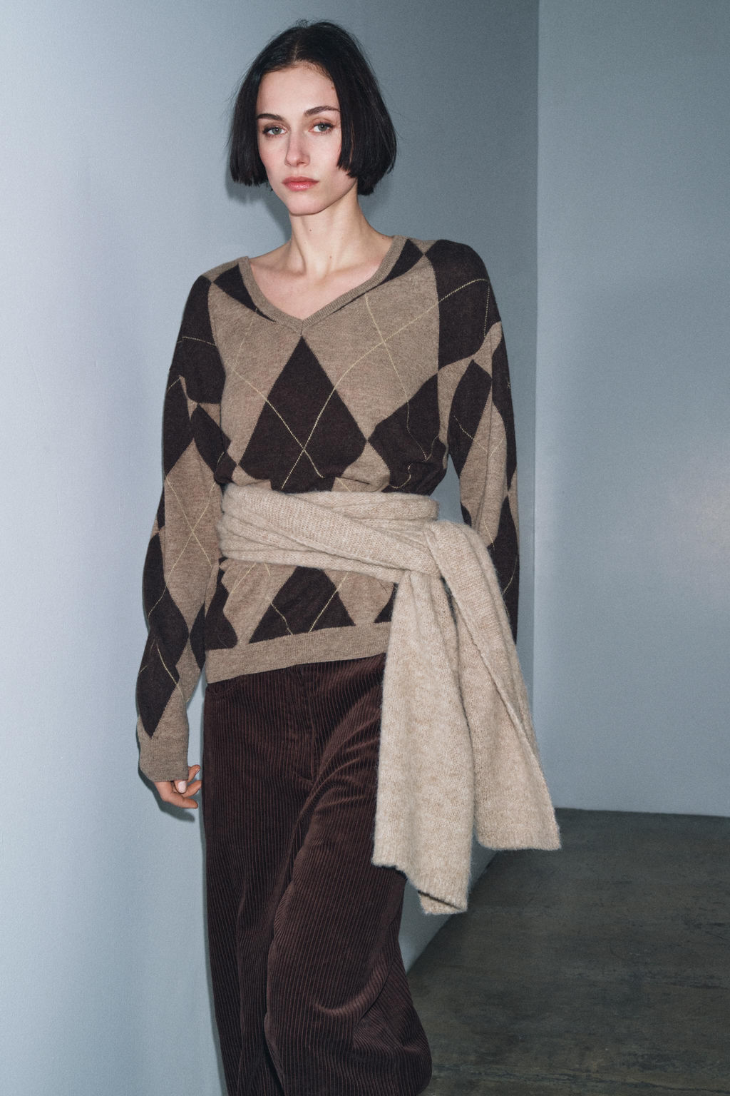 100% WOOL DIAMOND JUMPER - Zara фото 2