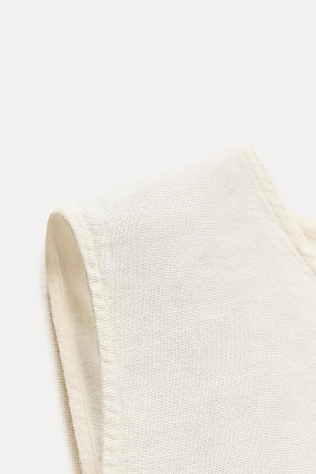 ZW COLLECTION 100% LINEN TOP WITH TIES - Zara фото 24