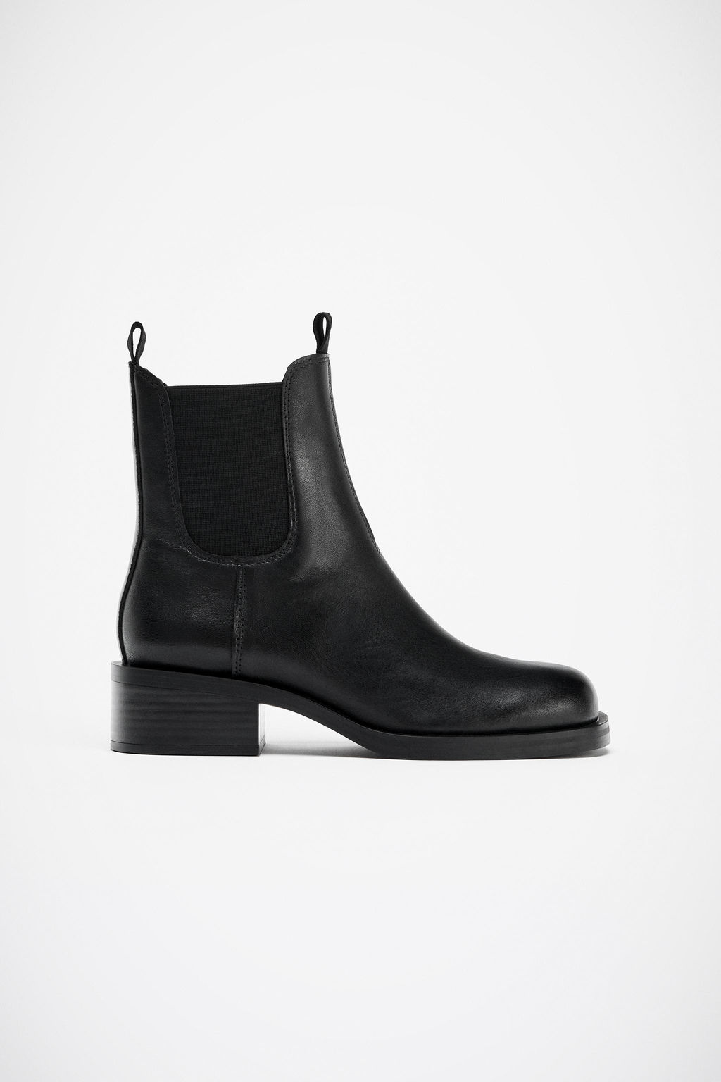 WATER REPELLENT LEATHER CHELSEA ANKLE BOOTS - Zara фото 2