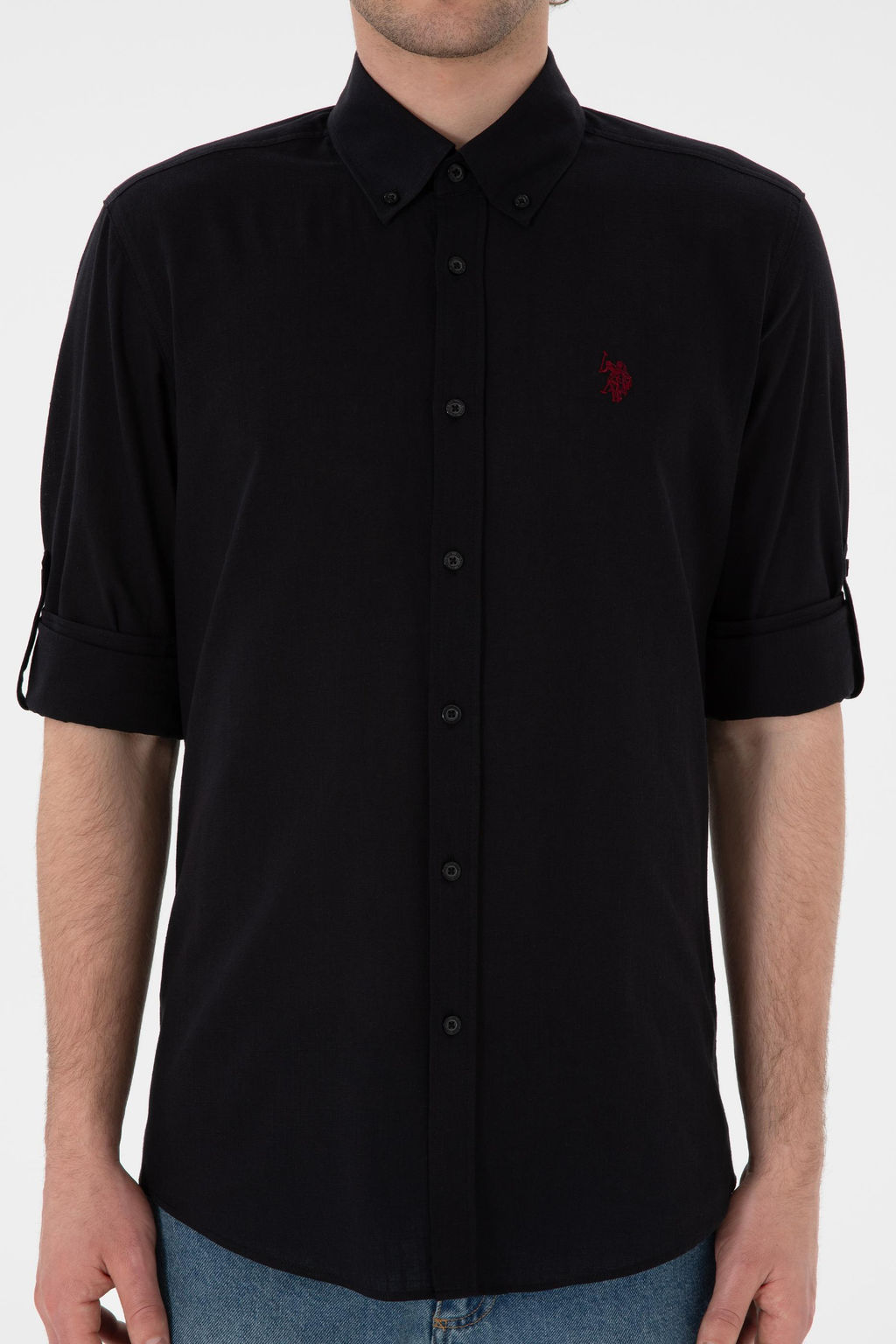 Erkek Siyah Uzun Kollu Basic G_mlek Sepette S_rpriz _ndirim - U.s. polo assn фото 7