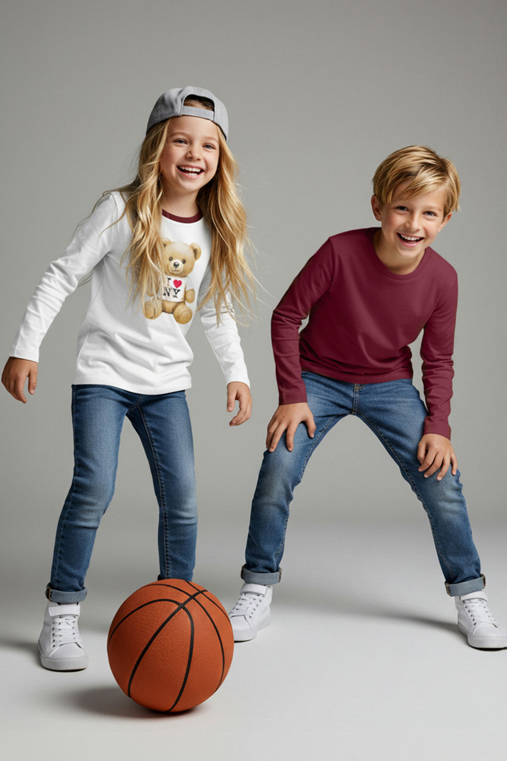 Ekru-Bordo 2li Unisex Cocuk 100% Pamuk Animal Bask?l? Regular Orme T-Shirt TKDAW26TS00016 - Trendyolmilla фото 7