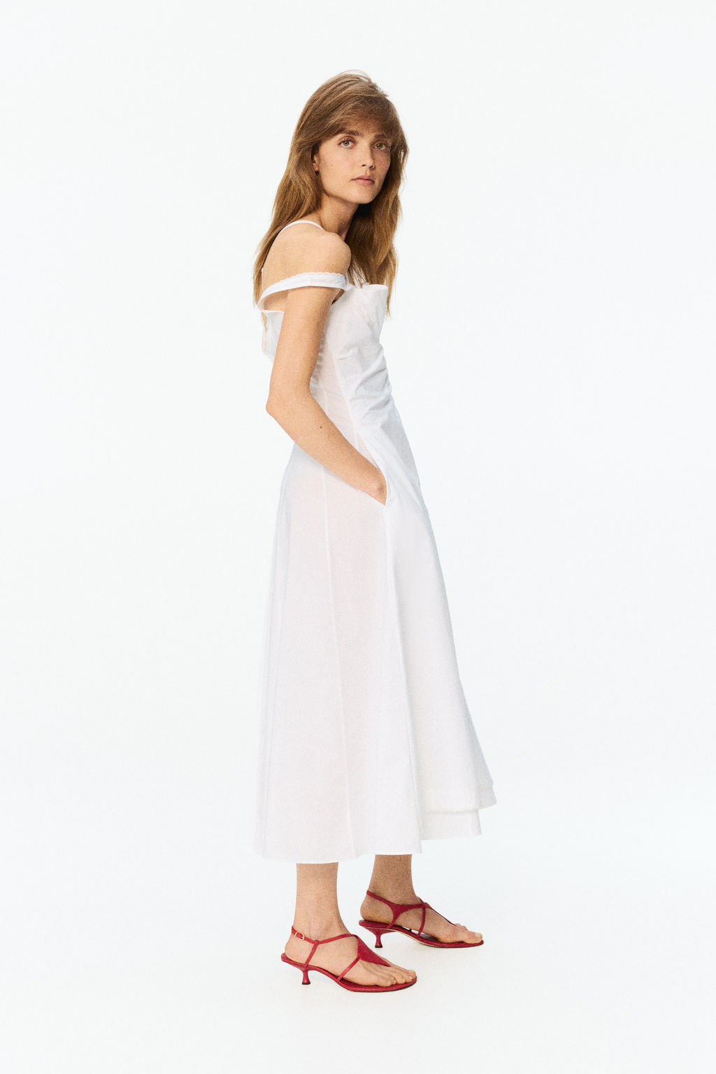 Vestido a capas en popelina - H&m фото 5