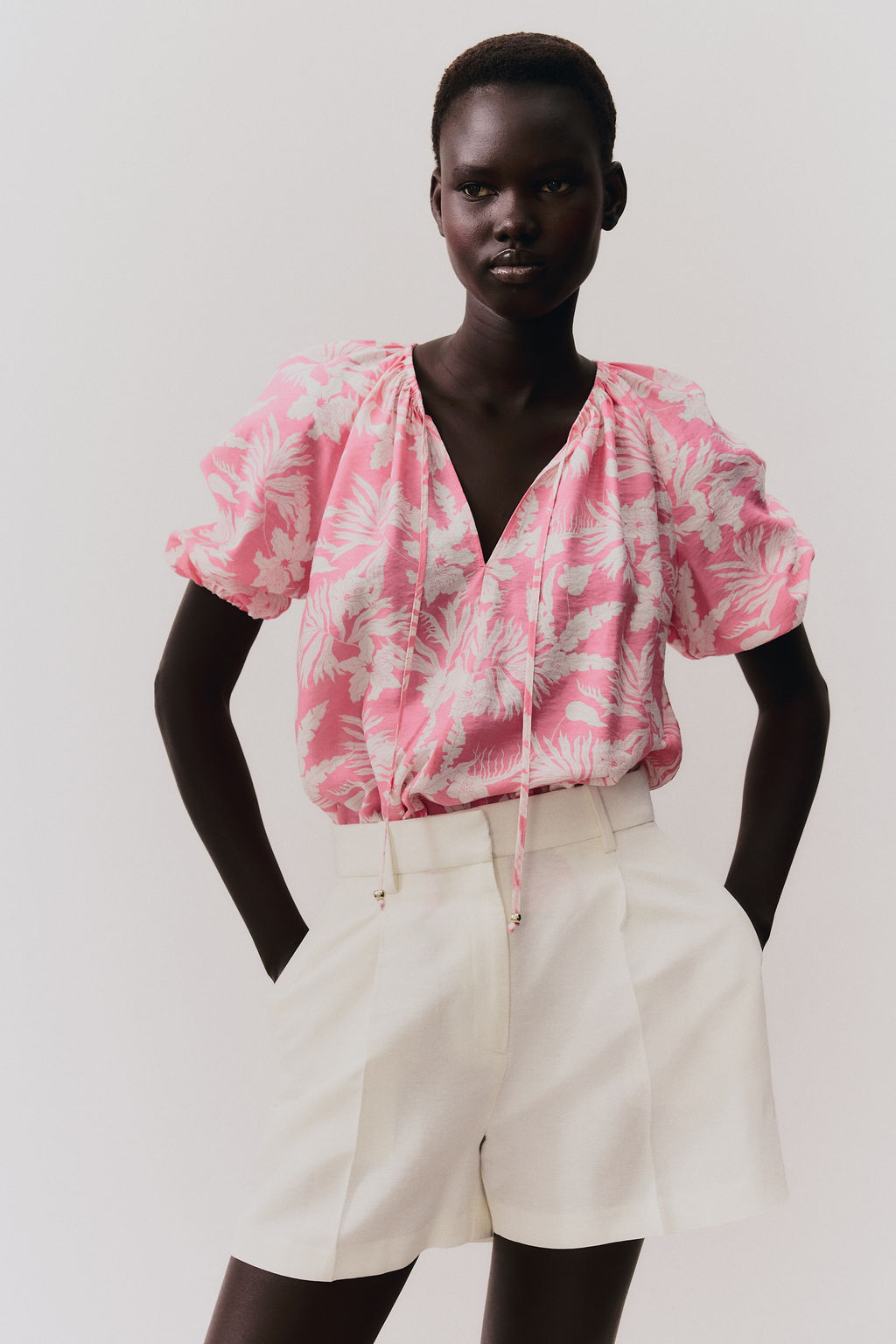 Blusa con mangas globo - H&m фото 3