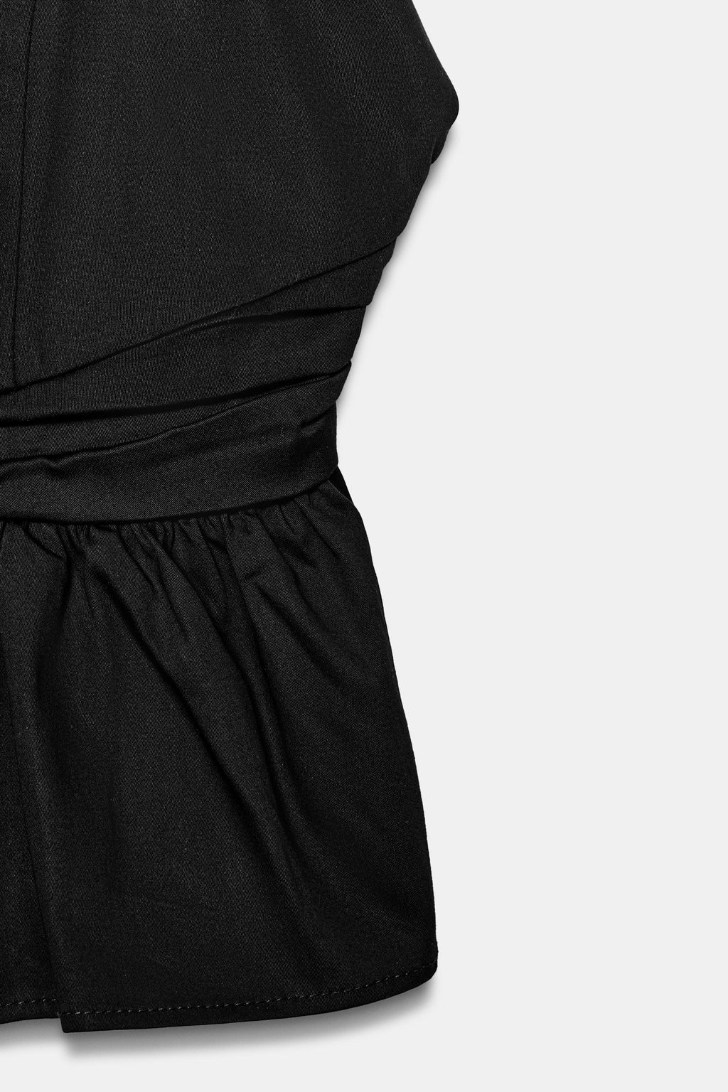 TOP HALTER PEPLUM / Negro