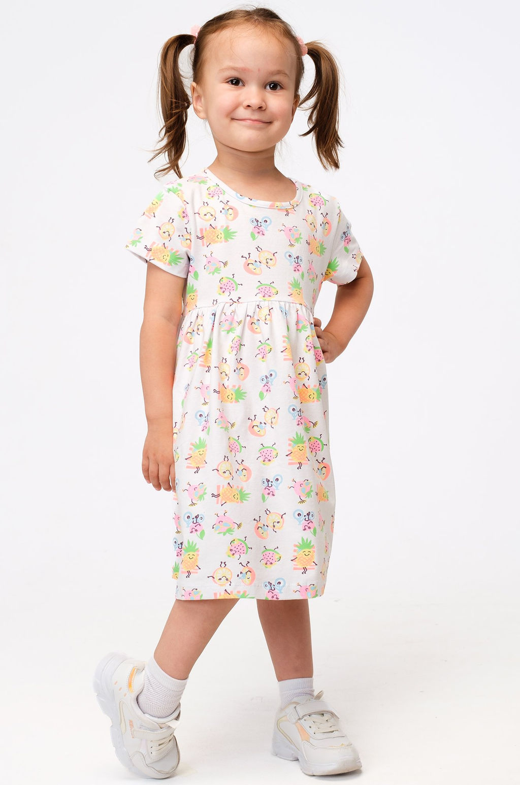 Летнее хлопковое платье с лайкрой для девочки Bonito  фото 13