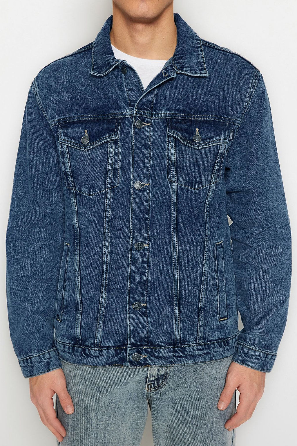 TRENDYOL MAN Premium Lacivert Regular Fit Denim Kot Ceket TMNSS23CE00023 - Trendyolmilla фото 5