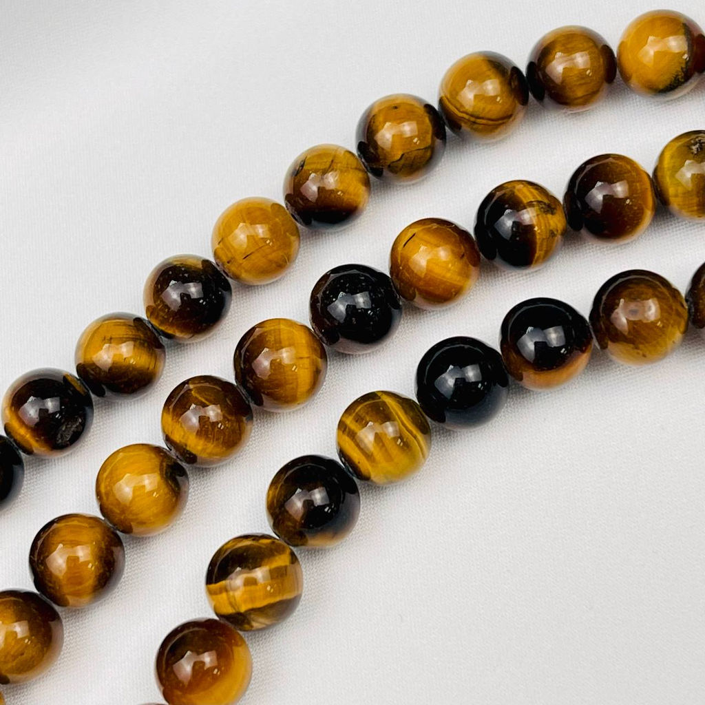 Бусины для украшений из Тигрового глаза (45 бусин) 39 см