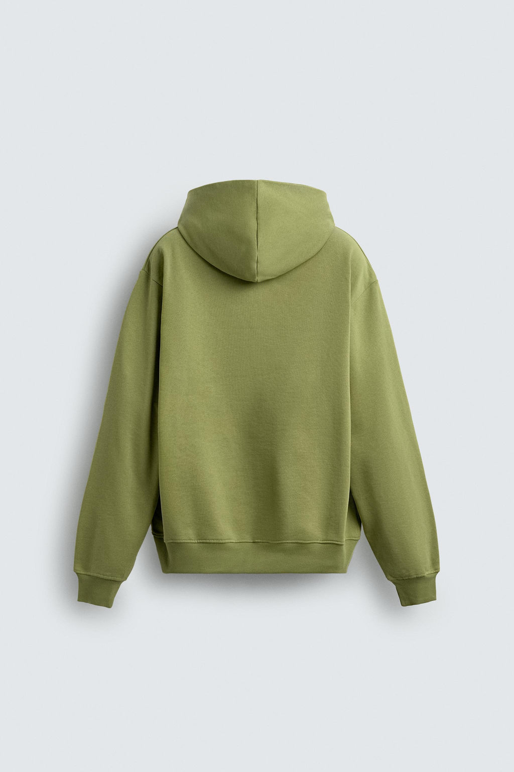 SUDADERA CAPUCHA B?SICA / verde lavado - Zara фото 16