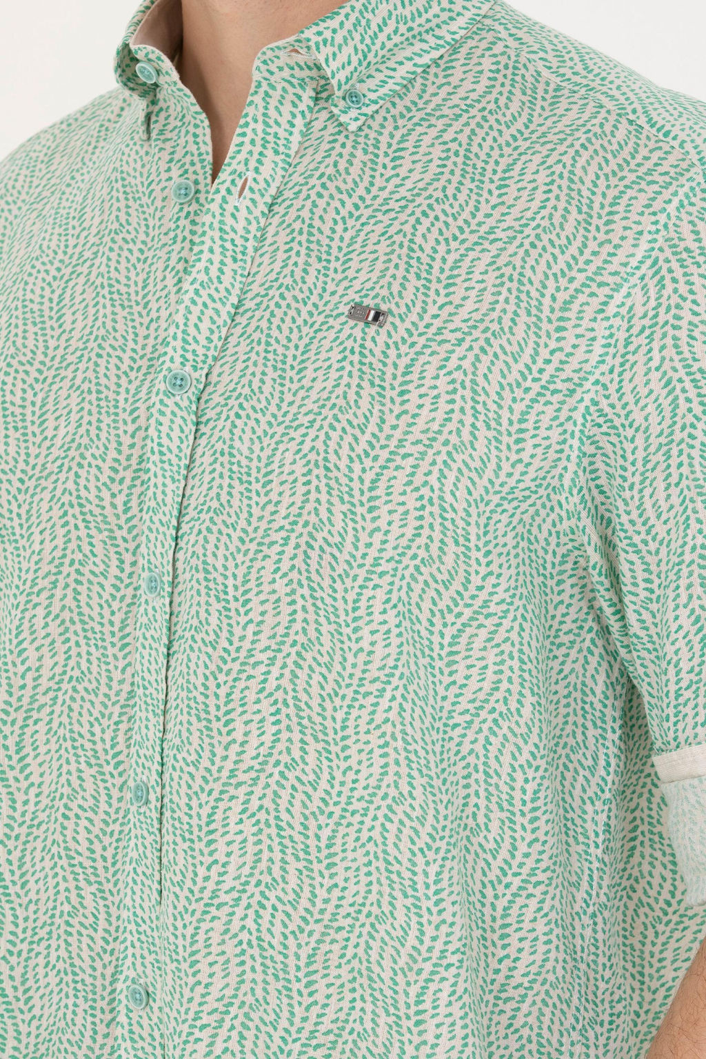 U. S. Polo Assn Мужская мятная рубашка с длинным рукавом - U.s. polo assn фото 7