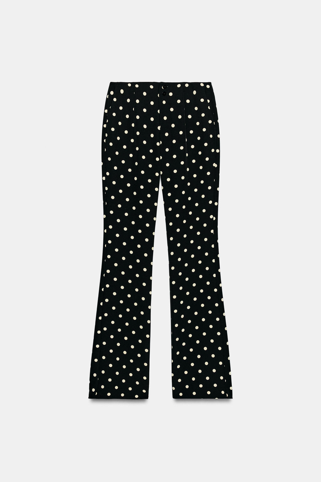 PANTAL?N FLARE LUNARES / Negro / Crudo