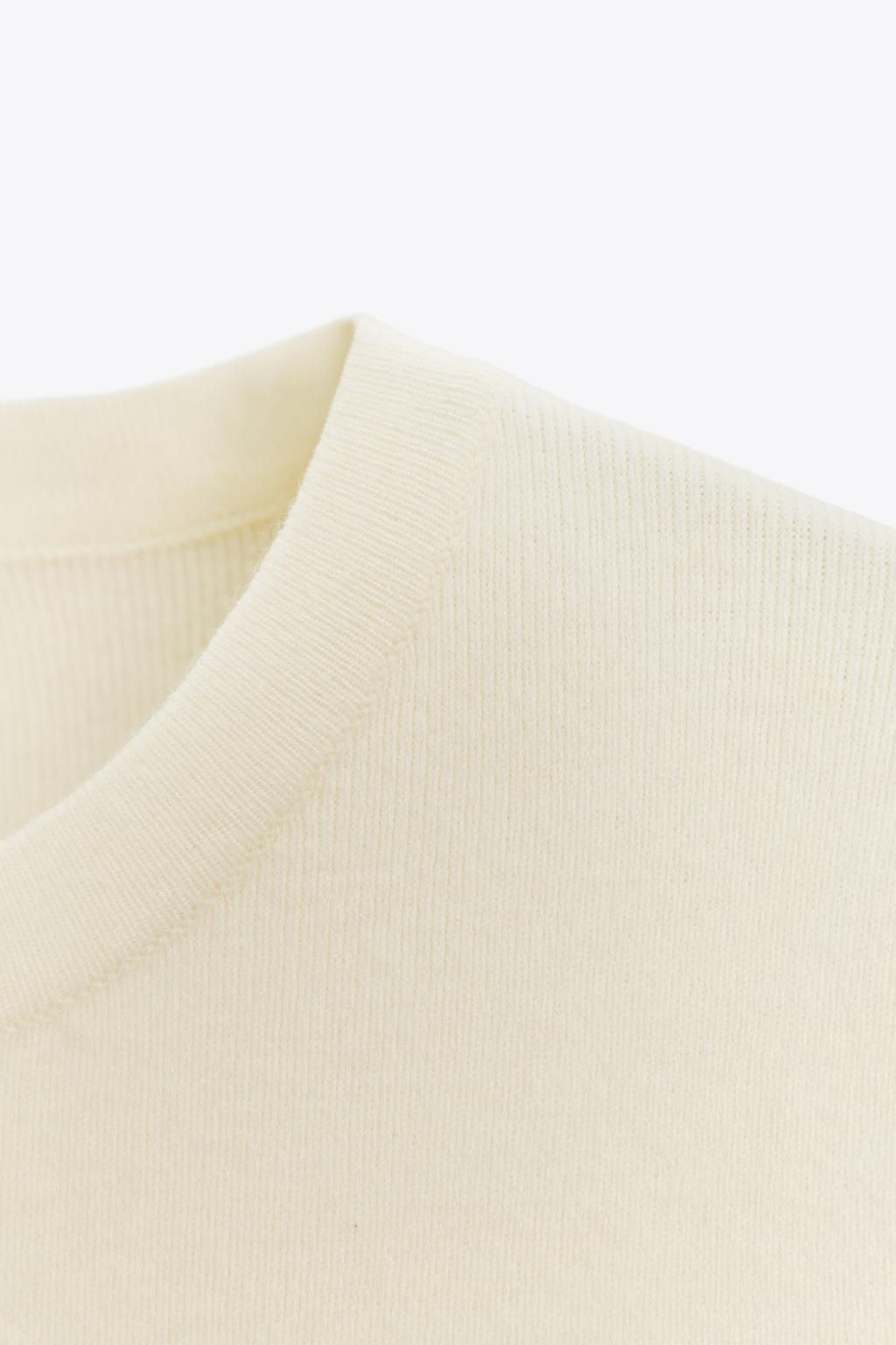 SOFT-TOUCH SHORT SLEEVE KNIT TOP - Zara фото 7