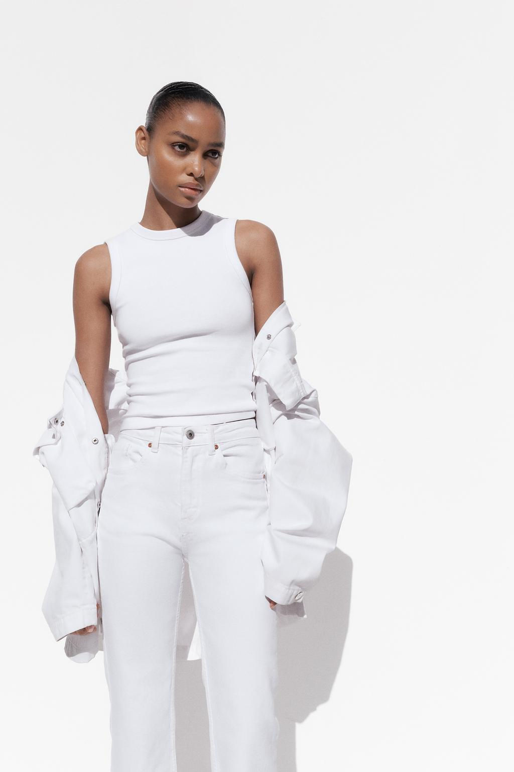 TRF CROPPED FLARE HIGH-WAIST JEANS - Zara фото 21