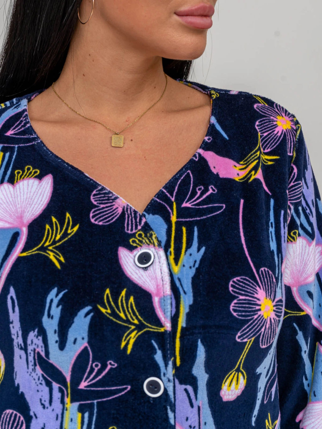 Халат женский, цвет синий