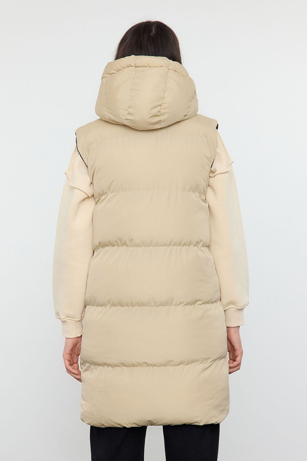 Trendyolmilla Siyah-Vizon Regular Yelek TWOAW25YE00109 фото 5