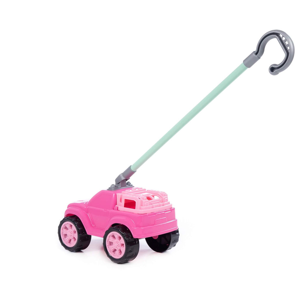 Автомобиль-каталка Боби с ручкой (розовый) - Полесье фото 3
