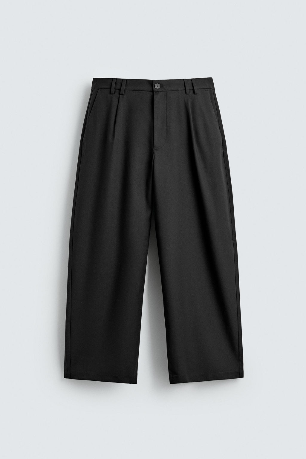 PANTAL?N RELAXED FIT PLIEGUES TRAJE / Negro