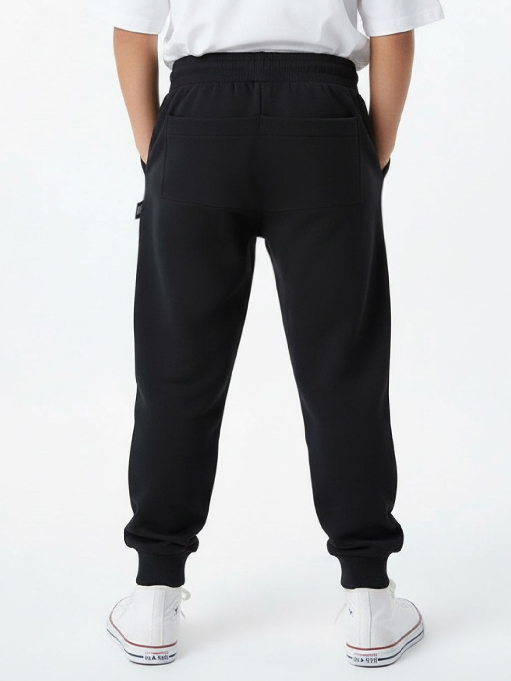 Брюки для мальчика с заплатками 22-0272 черный - Mini maxi фото 2